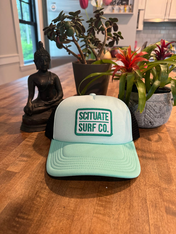 Scituate Surf Co. Foam Hat - Teal Scituate Surf Co. Patch